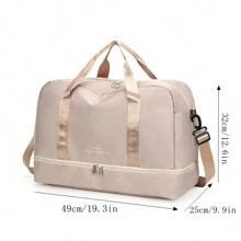 Borsa da viaggio per il fine settimana, borsone da palestra/yoga di grande capacità, borsa da viaggio con scomparti per scarpe e separazione asciutto/bagnato, borsa a spalla casual e portatile adatta per lavoro, vacanza, attività all'aperto, sci, esercizio fisico, parto, accessori scolastici