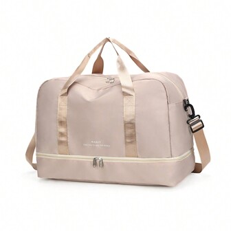 Luggage Holiday Over Night Travel Duffel Bag Large Capacity Gym Sports Yoga Bag, Hospital Weekend Carry-On Handbag With Dry And Wet Separation,Casual Portable Shoulder Bag With Shoes Compartment For Business,Vacation,Outdoor, Skiing,Exercise Fitting,Labor And Delivery Bag For School School Accessories School Stuff