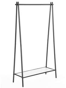 SONGMICS Clothes Rail, Clothes Rack, Garment Rack With Steel Frame, With Hanging Rail And Shelf, 33.5 X 92.5 X 153 Cm, For Bedroom, Dressing Room, Laundry Room, Matte Black - Black - View 8