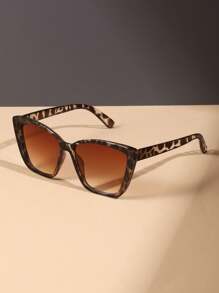 1pc Retro Y2K Square Fashion Fashion Glasses, Cute For Party & Everyday Wear, Unisex For Summer Beach Vacation,Outdoor,Travel - Brown - View 3