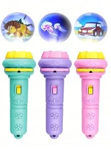 粉色儿童投影手电筒玩具，婴儿早教形状和数字识别投影灯玩具，学习用品，学生文具，学习用品 - 粉色 - 查看 9