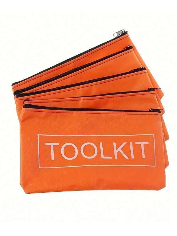 2/5pcs Zipper Tool Bag, Canvas Zipper Bag, Tool Bag, Utility Bag