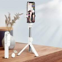 Take Perfect Selfies Anywhere With This Wireless BT Selfie Stick & Tripod! - White - View 10