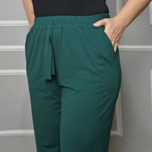 Plus Size Pants - MARINHO/VINHO/VERDE - 查看 2