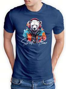 Men T-Shirts - 藏蓝色 - 查看 1