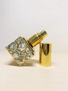 Chai xịt nước hoa hình vuông họa tiết hình học 10ML mạ vàng mini du lịch xách tay rỗng - Xem 3