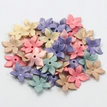 50入組21mm牽牛花設計亞克力珠蓋,非常適合diy手鍊和項鍊製作 - 50pcs 21mm - 查看 8