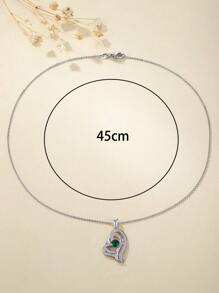 H Z JEWERLY 1 件時尚波西米亞風格銅和方晶鋯石心形吊墜項鍊鍍白金,適合女士日常生活、派對、情侶禮物、女朋友禮物以及送給親戚、最好朋友的禮物 - 白色 - 查看 11