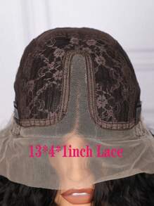 Very Soft Lace Front Wig Synthetic Natural Super Long 32inch 180density Soft Black Silky Straight Hair Wig For Women Natural Hairline Smooth Straight Wig With Afro Baby Hair  1pc