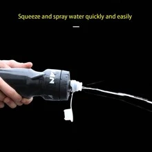 1pc Cycling Water Bottle, Sports Bottle For Mountain Bike With Dust-Proof Cover, Pc Plastic Material - White - View 4