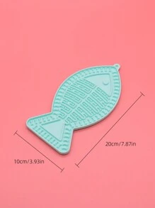 Thảm liếm thú cưng bằng silicon màu kẹo Macaron cho chó và mèo, có ống hút để chải lông và huấn luyện - Màu xanh Cadet - Xem 5