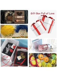 100g/gói Giấy vụn Raffia làm hộp quà tặng, Giáng sinh - Màu Hồng baby - Xem 6
