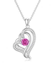 H Z JEWERLY 1 件時尚波西米亞風格銅和方晶鋯石心形吊墜項鍊鍍白金,適合女士日常生活、派對、情侶禮物、女朋友禮物以及送給親戚、最好朋友的禮物 - 白色 - 查看 23