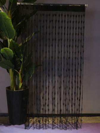 1 Pieza Cortina En Forma De Corazón Estilo Coreano Con Borlas, Linda Decoración De Dormitorio, Rojo, Adecuado Para Boda, Partición De Ventana Y Puerta