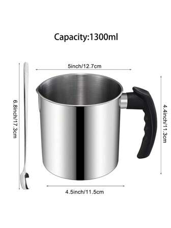 DIY 香薰蜡烛工具制作材料套装，1.3L 熔蜡锅 + 勺子万圣节、幽灵、秋季、节日、节日圣诞节、冬季、节日、节日、房间装饰、礼物