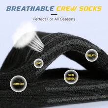 5 Paar Herren Bogen-Kompressionsstrümpfe für Sport und Aktivitäten, atmungsaktive Crew-Socken, Herbst