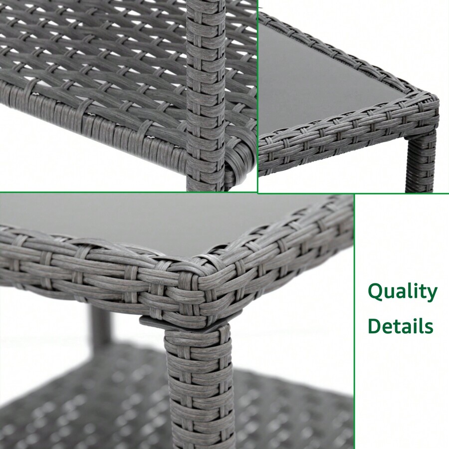 CHopetree Small Outdoor Coffee Side End Table For Outside Patio