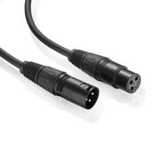 1pc 1.8m/70.87in In-XLR Male To Female Balanced Microphone Cable,For Mic Mixer, Recording Studio, Podcast XLR Microphone Cable, XLR Male To XLR Female Balanced 3 PIN Mic Cables Black