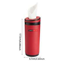 1入組多功能汽車紙巾盒套,圓形紙管帶安全破碎窗口紙巾杯,適用於豐田雷克薩斯日產雪佛蘭現代起亞 - 紅色 - 查看 3