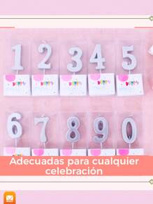 Velas de Cumpleaños - Plateado - Ver 3
