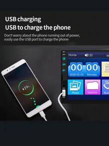 1pc SEPTON 7" HD 2 Din Car Radio Stereo Autoradio Touch Screen Car Player Support Mirror-Link Rear View Camera Car DVR System - Apricot - View 8