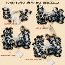 1pc 10/20/30/40 LED Black Lantern String Lights, Size Options: 59.05in/118.11in/177.16in/236.22in, Mini Oil Lamp Style String Lights, Suitable For Indoor Outdoor Patio Garden Holiday Home Party Camping Decor - 黑色 - 查看 11