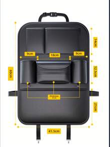 DERANFU 1pc Leather Multifunctional Car Backseat Organizer With Simple Design, Back Seat Storage Bag For Universal Use