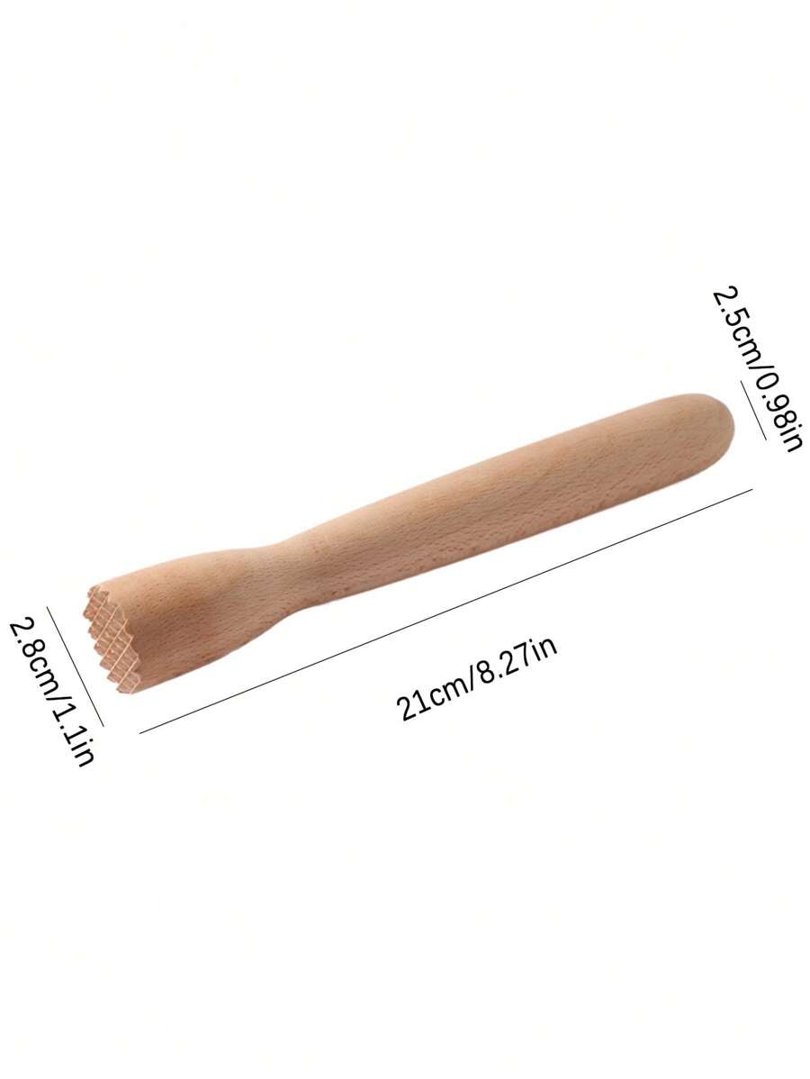 Wooden Cocktail Ice Crusher Stick For Muddling Fruit, Sugar And Herbs