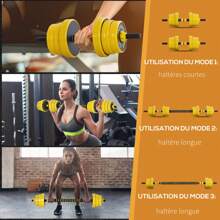 HOMCOM Dumbbell - Amarillo - Ver 6