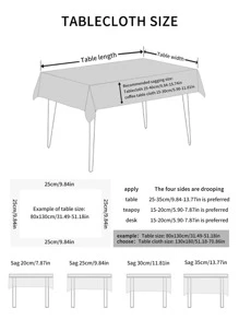 1入花朵或幾何圖案pvc桌布,可用於廚房/飯廳/客廳 - 彩色 - 查看 3