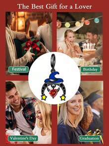 1pc Minimalist 925 Sterling Silver Halloween Hat Shaped Pendant Diy Commemorative Horror Halloween Unisex Party Decoration - Q3390 - View 3