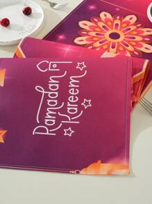 1pc Festival Scene Decoration Table Runner For Party Atmosphere And Home Dining Table Runner, Festival Theme Digital Printing Creative Table Runner - Multicolor - View 6