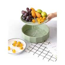 New Arrival Storage Tray For Office, Living Room, Tea Table With Dustproof Lid, Use For Fruits, Snacks And Nuts - Beige - View 6