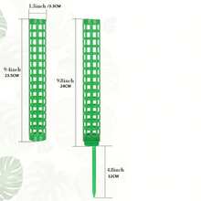 2入組黑色可疊式植物苔蘚桿,馬鈴薯塑料網格植物支架,可延伸的苔蘚桿,適用於盆栽攀爬植物（不含填充物） - 黑色 - 查看 2