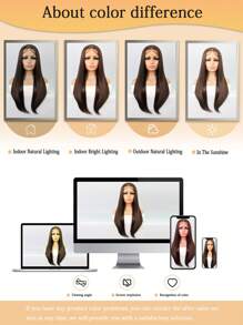 Halloween Costume Wig Preplucked Soft 13*4 Mix Synthetic Fiber Imported From Japan Lace Front Wig Hair Long Straight With Baby Hair Heat Resistant Fiber Synthetic Hair Wig 26 Inch Wig For Women Daily Used