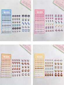 3pcs/Pack Cartoon 7.1x7.1x0.8 Inch Cute Waterproof Decorative Stickers For Water Bottles, Laptop, DIY Decoration, Scrapbook, Skateboard, Phone Case, Water Glasses, Books - Multicolor - View 3