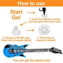 13 Piezas/set Instrumentos Musicales Inflables Accesorios Del Disfraz De Rockero Para Estrella De Rock, Accesorios De Rock And Roll De Los Años 80 Y 90 Para Fotos Y Decoración De Fiesta De Cumpleaños Con Globos - Multicolor - Ver 5