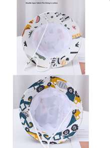 2pcs Kids' Bucket Hat With Animal Park & Construction Vehicle Patterns, Unisex, Great For Daily Outdoor Activities, Beach, Sun Protection - Multicolor - View 4