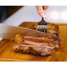 1個切菜板,適合家用廚房使用,適合切割蔬菜、水果、披薩、牛排、適用於甜點和糕點 - 黃色 - 查看 7