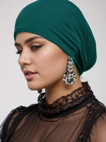 1pc Women's Solid Color Sweat Fabric Elastic Headband Undercap For Hijab Casual Casual Under Cap - Multicolor - View 14