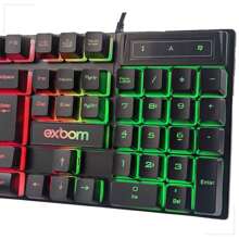 Teclado Gamer Semi Mecanico RGB LED Retroiluminado ABNT em PT/BR - Preto - Visão 4