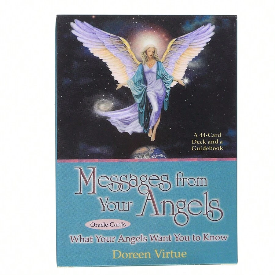 Messages From Your Angels Oracle Fortune Telling Game, Divination Cards  Deck Full English Card Deck 44 Cards,Adult Party Games Suitable For Halloween/Christmas/Thanksgiving