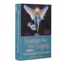 Messages From Your Angels Oracle Fortune Telling Game, Divination Cards  Deck Full English Card Deck 44 Cards,Adult Party Games Suitable For Halloween/Christmas/Thanksgiving