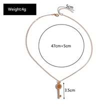 時尚且多用途的簡約鑰匙造型金屬項鍊,適用於女性 - 款式1 - 查看 2