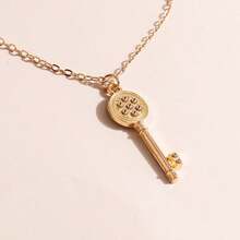 時尚且多用途的簡約鑰匙造型金屬項鍊,適用於女性 - 款式1 - 查看 4