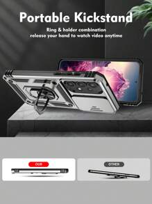 New Phone Case With 360° Rotatable Kickstand, 2-In-1 Rugged Shockproof Phone Case + Integrated Stand, High-Quality Craftsmanship, Compatible With Iphone 11/12/13/14/15 Pro Max, A14/A24/34/35/54/55 S23/24 S22U, OPPO, VIVO, Redmi Note 11/12 Pro