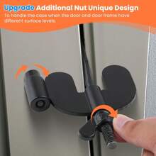 1PC Portable Door Lock Home Security Door Locker Hotel Door Locks For Travelers Travel Lock For Door Locks From Inside Bedroom Hotel Rooms Home Apartment Security Travel Gifts Must Haves Essentials - Black - View 3