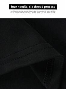 男士春夏款速乾運動短褲,吸濕排汗、彈性、健身運動短褲黑色短褲 - 黑色 - 查看 4