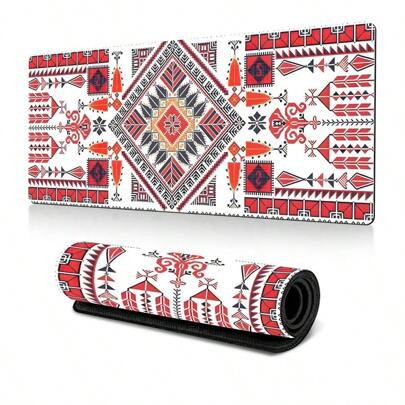 Geometric Pattern Rubber Game Mouse Pad Suitable For Desktop/Laptop Offices