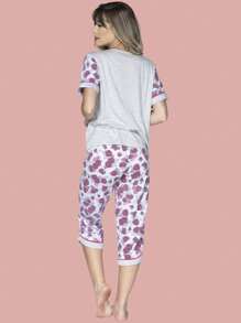 Women Pajama Sets - Xám - Xem 3